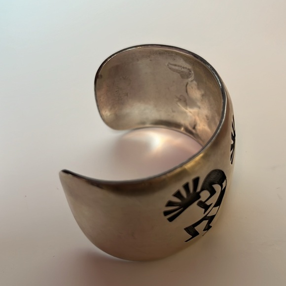 Sterling Silver Kokopelli Bracelet Hopi Native American Indian Jewelry Signed - Picture 7 of 11